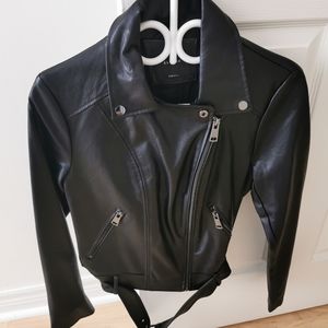 Elodie faux leather Moto jacket with tag size Small